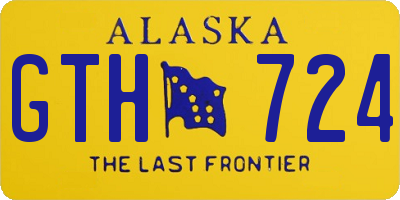 AK license plate GTH724