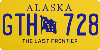 AK license plate GTH728