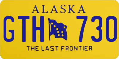 AK license plate GTH730