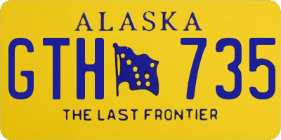 AK license plate GTH735