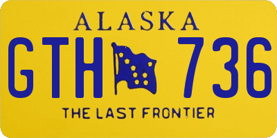 AK license plate GTH736