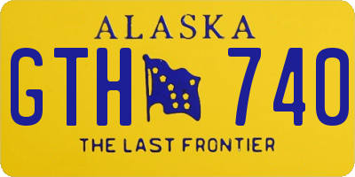 AK license plate GTH740