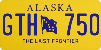 AK license plate GTH750