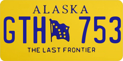 AK license plate GTH753
