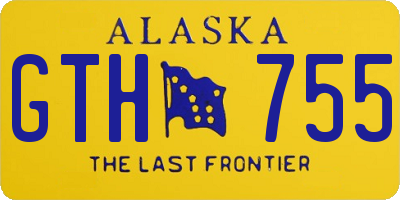 AK license plate GTH755