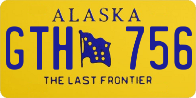 AK license plate GTH756