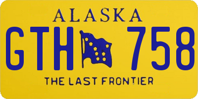 AK license plate GTH758