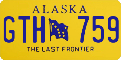 AK license plate GTH759