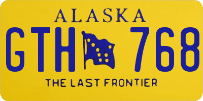 AK license plate GTH768