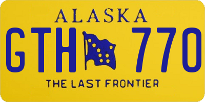 AK license plate GTH770