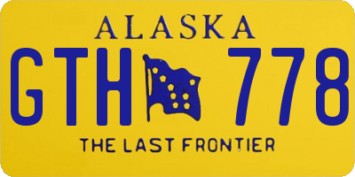 AK license plate GTH778