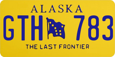 AK license plate GTH783