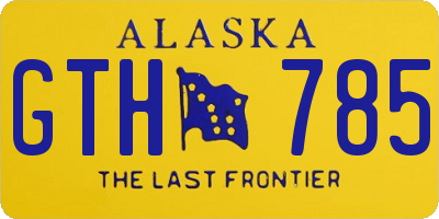 AK license plate GTH785