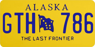 AK license plate GTH786