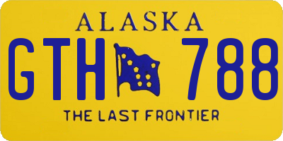 AK license plate GTH788