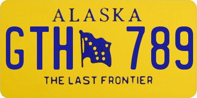 AK license plate GTH789
