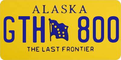 AK license plate GTH800