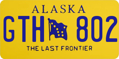 AK license plate GTH802