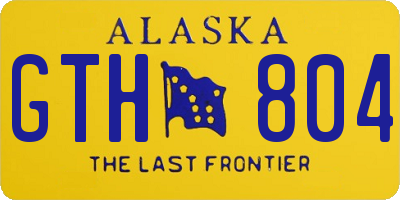 AK license plate GTH804