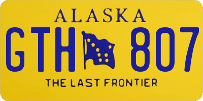 AK license plate GTH807