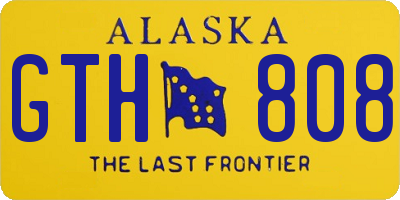 AK license plate GTH808