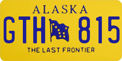 AK license plate GTH815