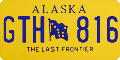 AK license plate GTH816