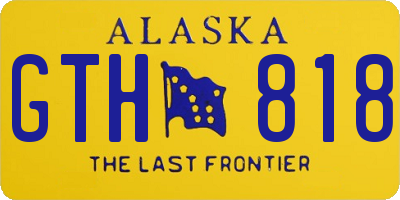 AK license plate GTH818