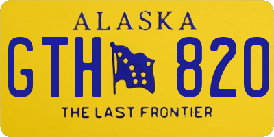 AK license plate GTH820