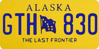 AK license plate GTH830