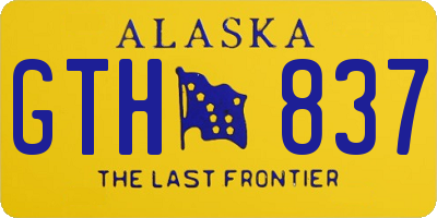 AK license plate GTH837