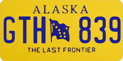 AK license plate GTH839