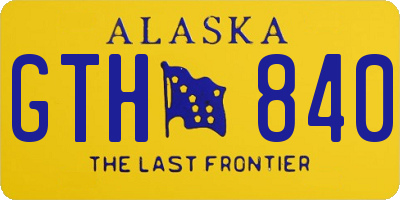 AK license plate GTH840