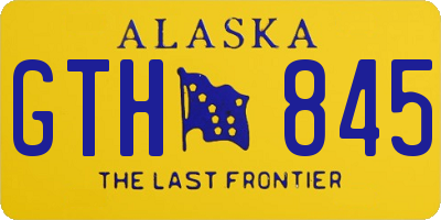 AK license plate GTH845