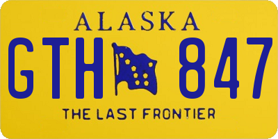 AK license plate GTH847