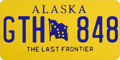 AK license plate GTH848