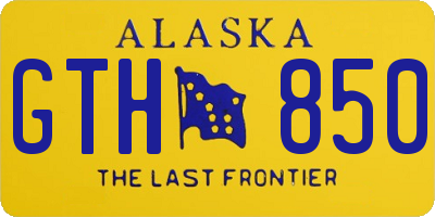 AK license plate GTH850