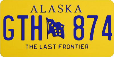 AK license plate GTH874