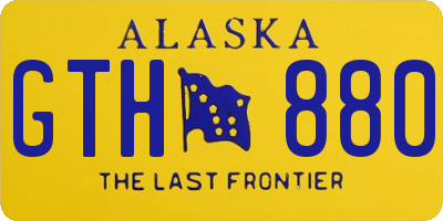 AK license plate GTH880