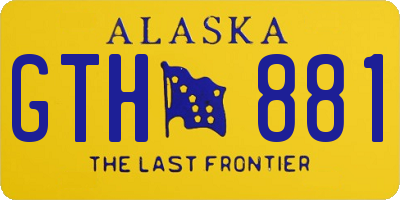 AK license plate GTH881