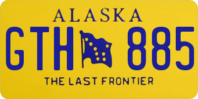 AK license plate GTH885