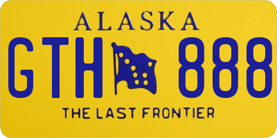 AK license plate GTH888