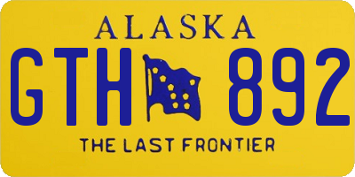 AK license plate GTH892