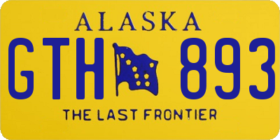 AK license plate GTH893