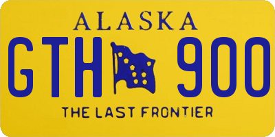 AK license plate GTH900