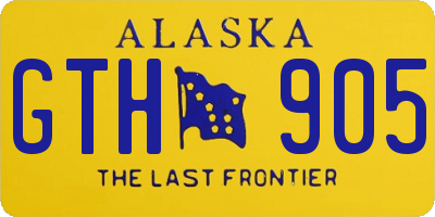 AK license plate GTH905