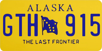 AK license plate GTH915