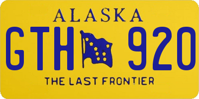 AK license plate GTH920