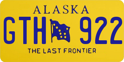 AK license plate GTH922