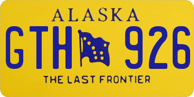 AK license plate GTH926